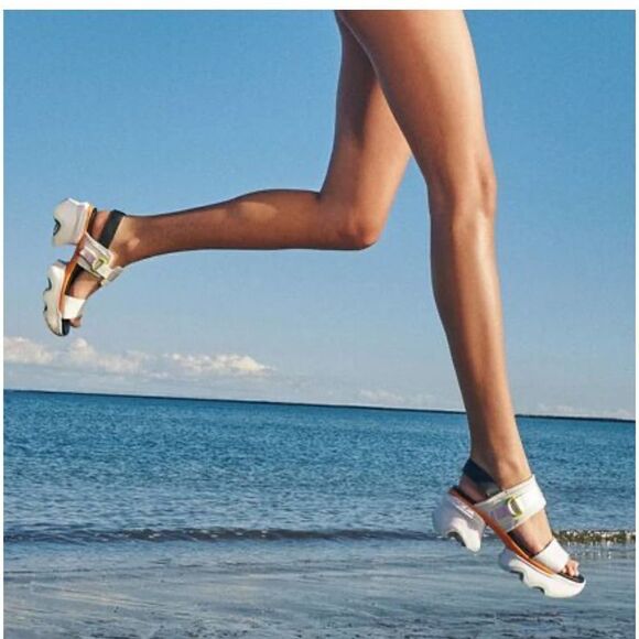 Sorel Kinetic Impact Y-Strap High Sandal (sea salt/peach blossom Women's Shoes